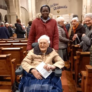 24 janvier 2024 : sortie de la célébration eucharistique d'action de grâce